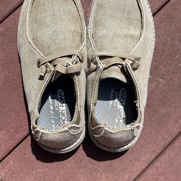 Skechers boys taupe dress shoes size 1 memory foam - Picture 5 of 7